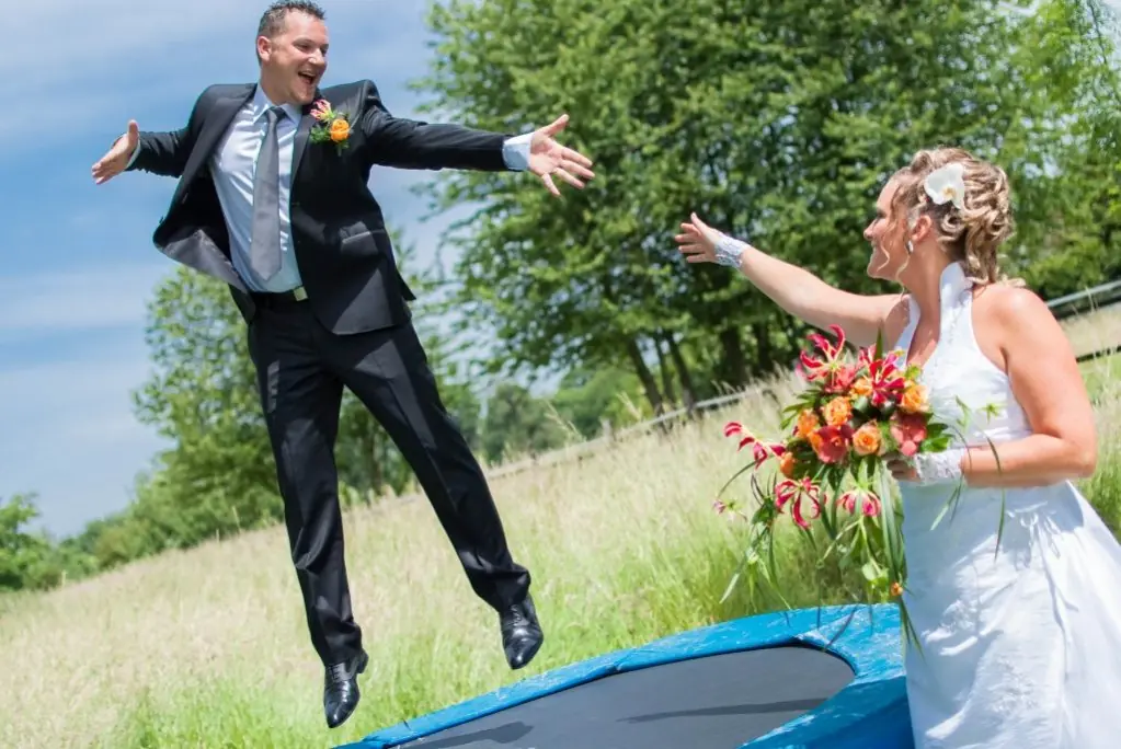 Photographe mariage seine saint denis marie trampoline