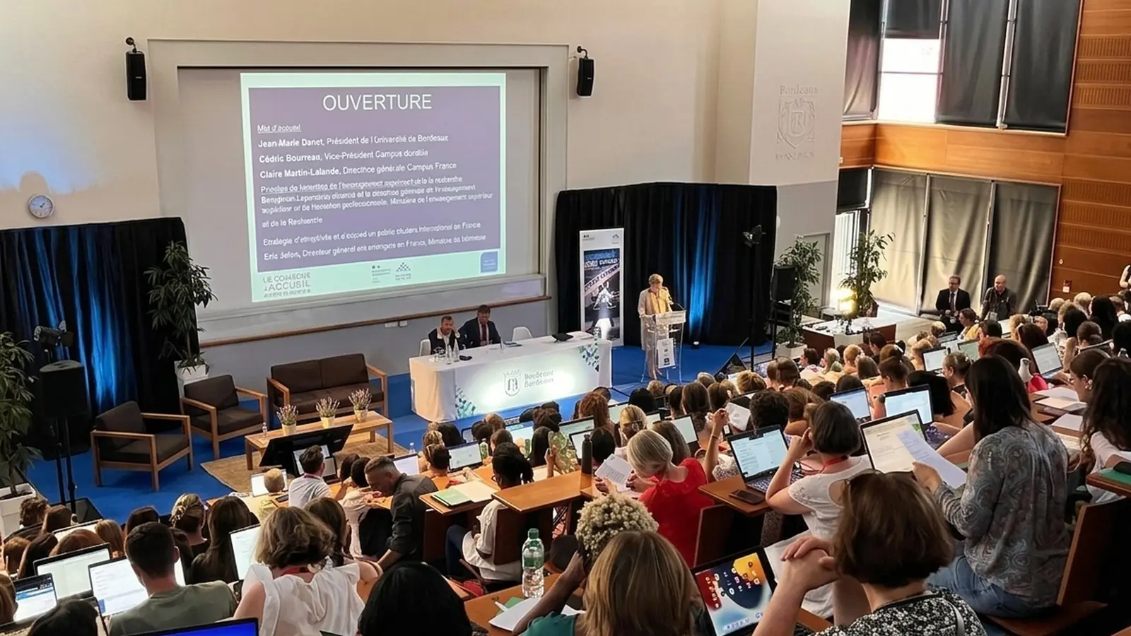 Reportage photo evenement colloque amphitheatre