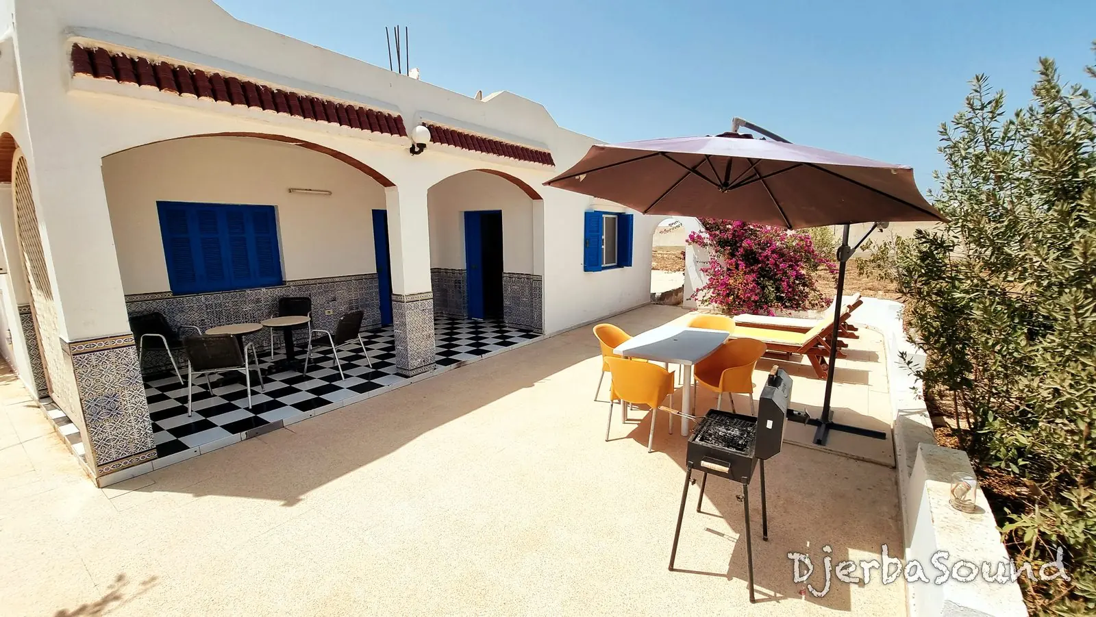Location villa milka djerba galerie arches terrasse tezdaine midoun