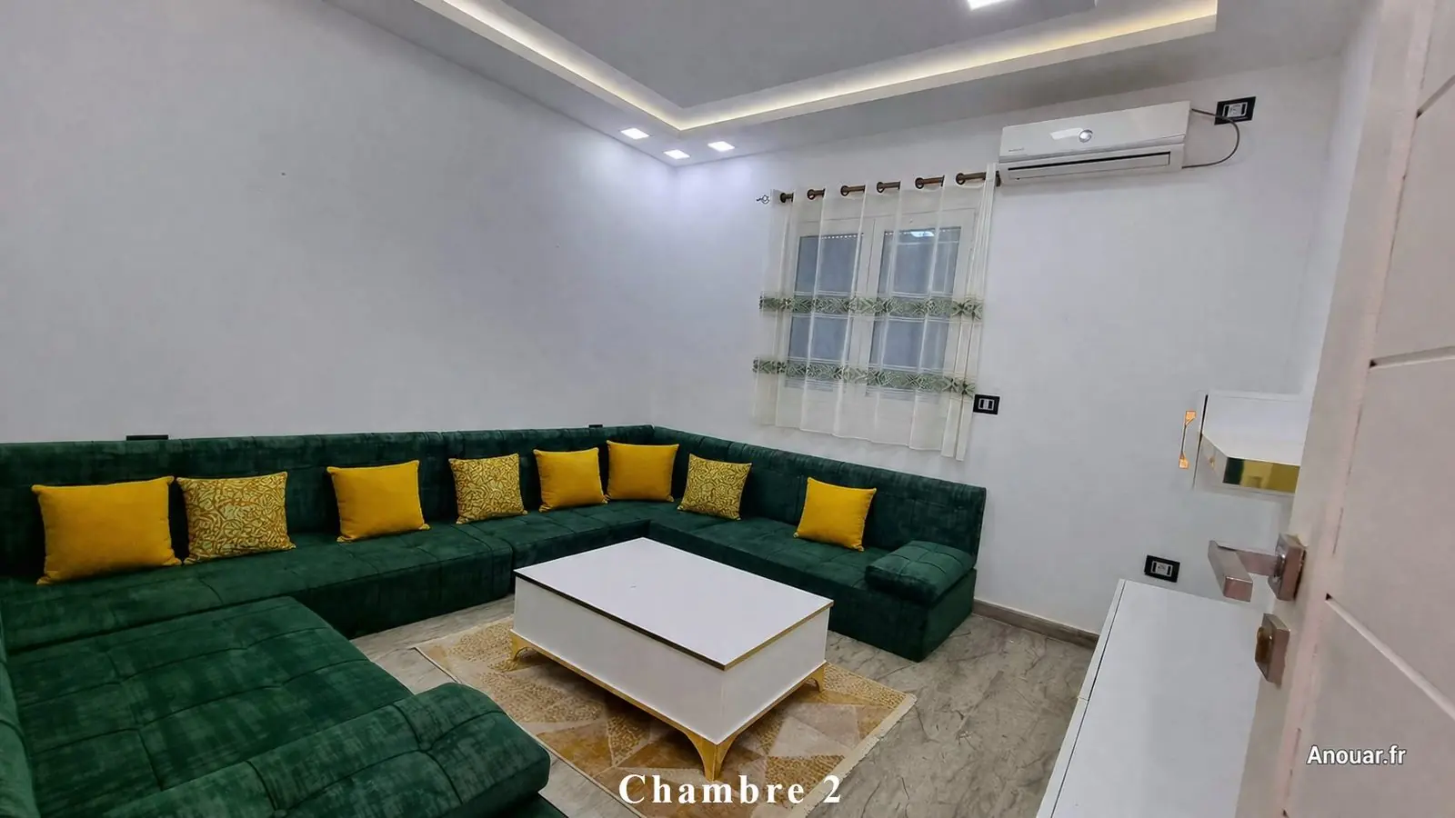 Location villa djerba midoun piscine chambre 2 canape angle
