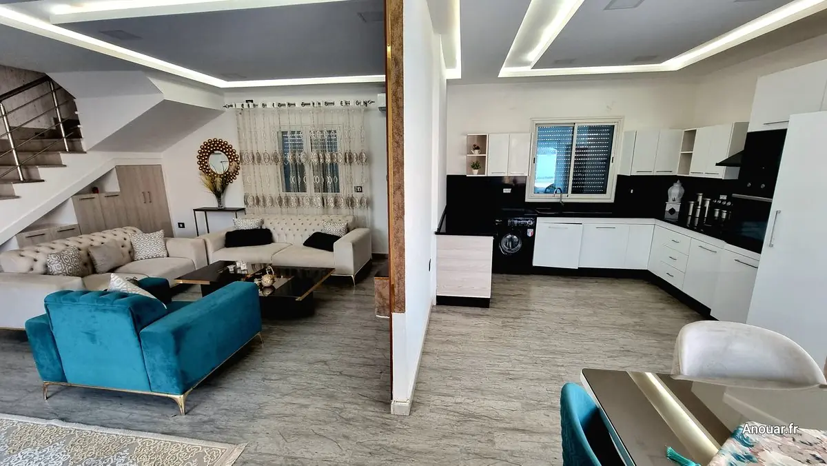 Location villa djerba midoun piscine salon cuisine ouverte